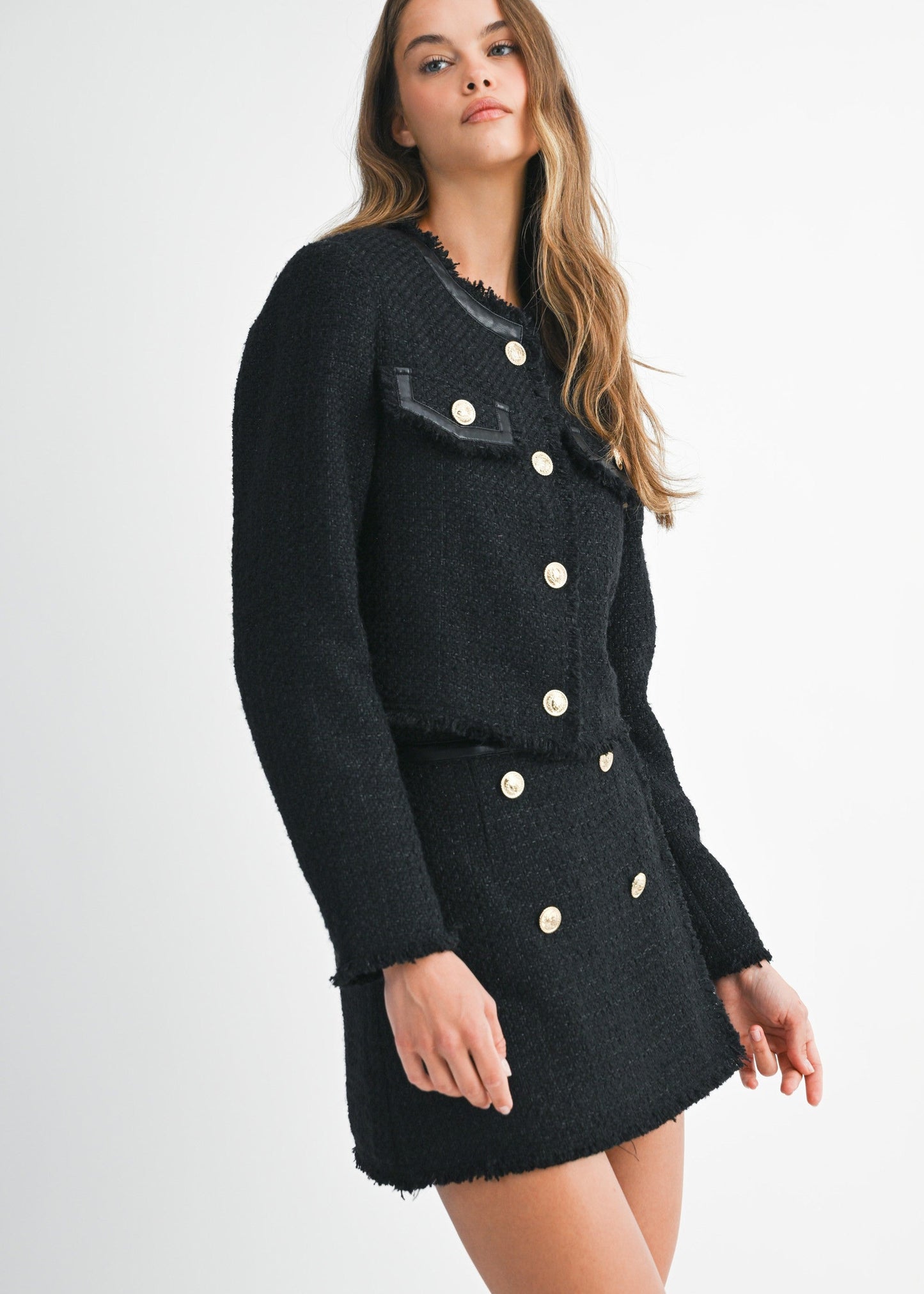 Tweed Skirt in Black
