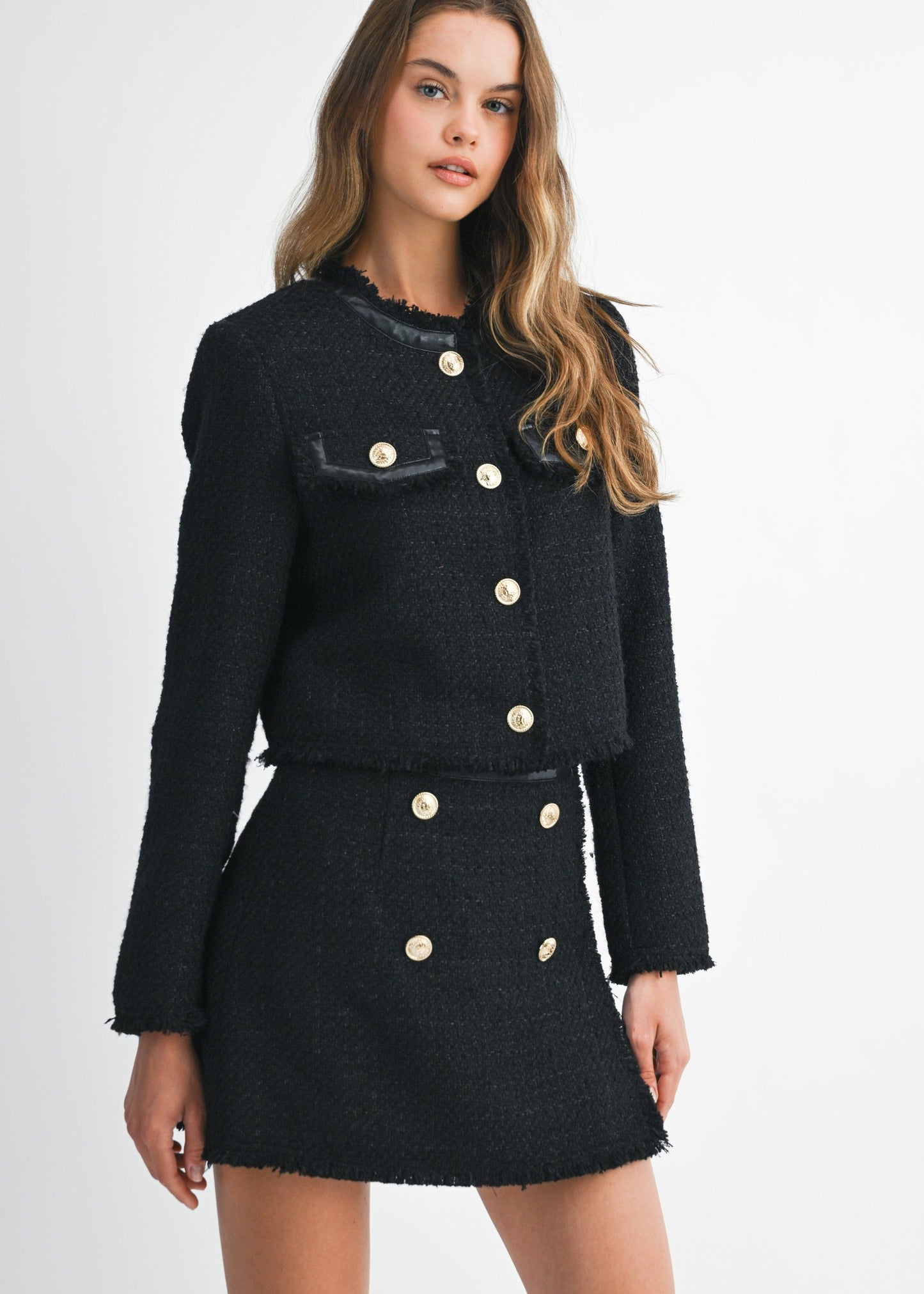 Tweed Skirt in Black
