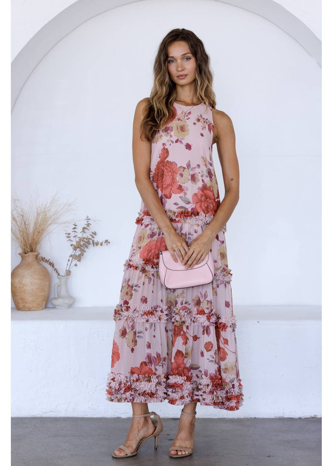 Floral Ruffle Tiered Dress