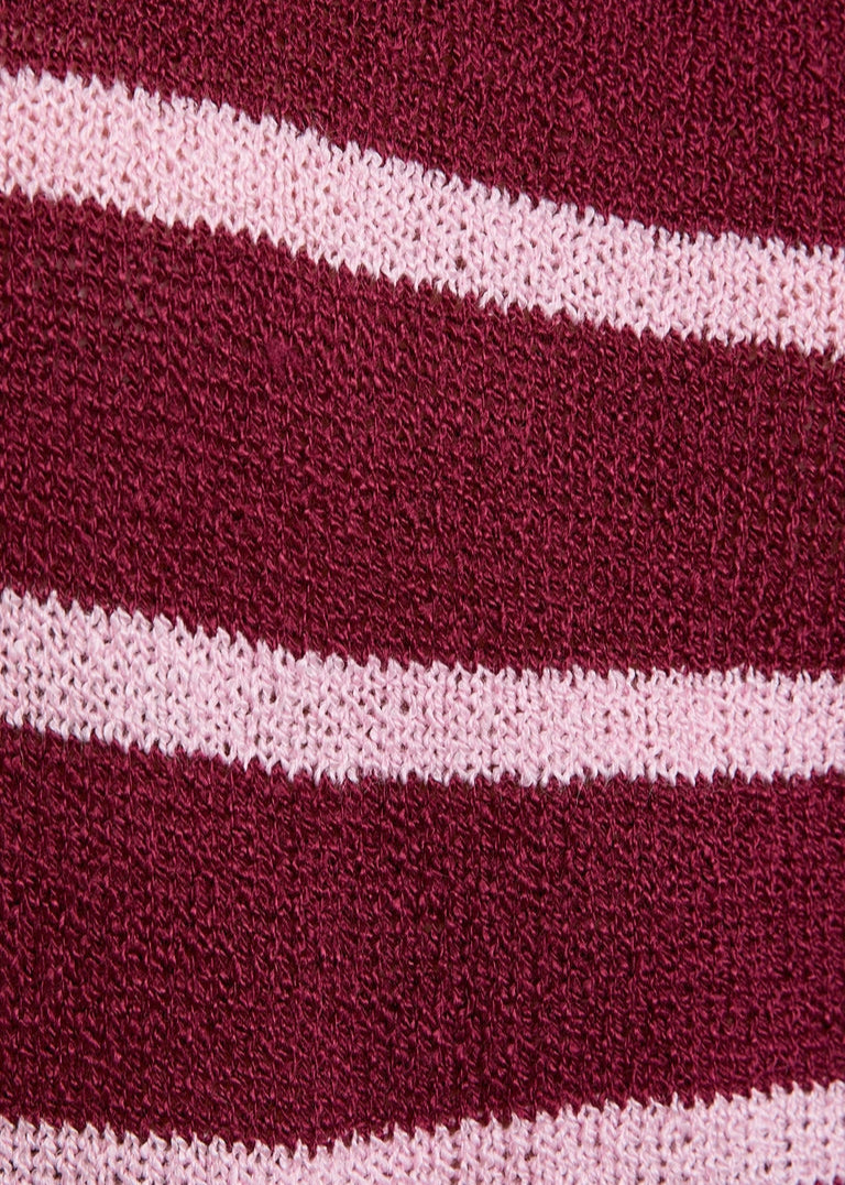 Striped Round Neck Sleeveless Sweater Top