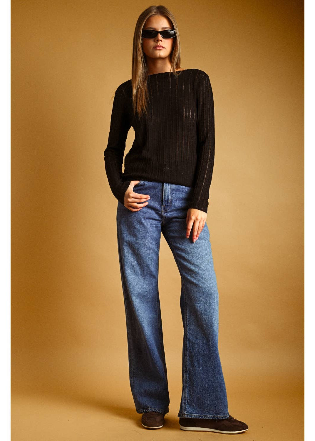 Long Sleeve Round Neck Top