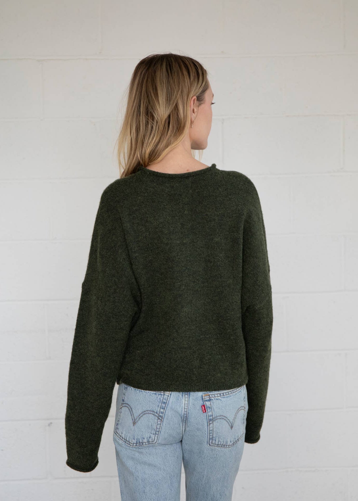 Clara Cardigan in Hunter Green