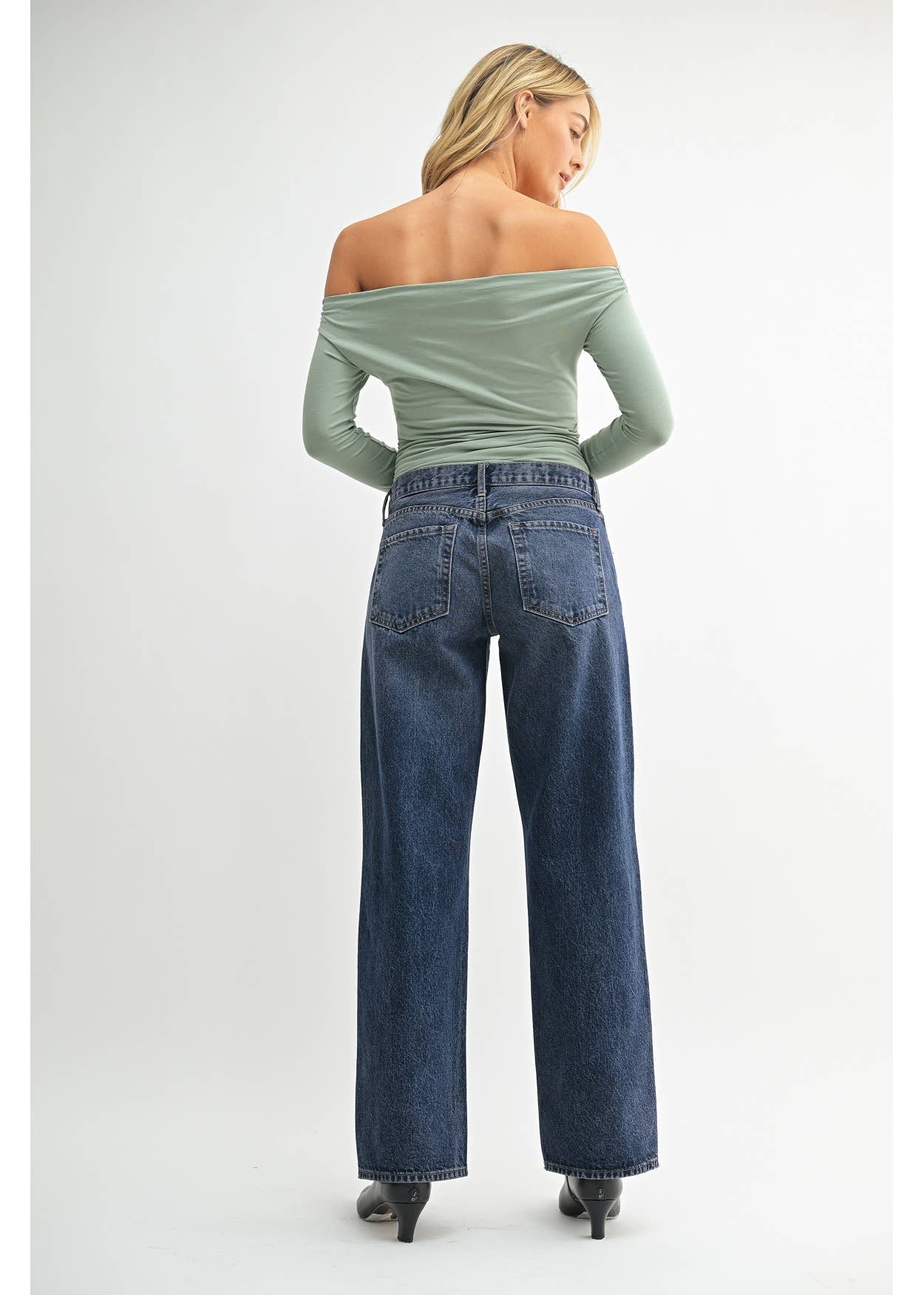 Vintage Dark Wash Low Rise Jean