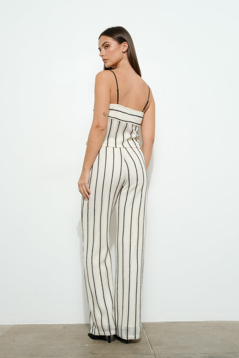 Striped Crochet Cami Tank