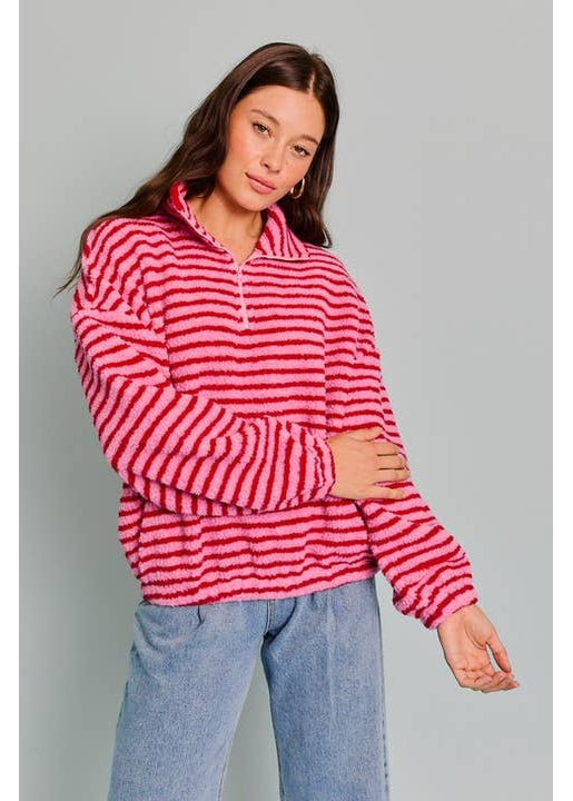 Stripe Long Sleeve Fleece