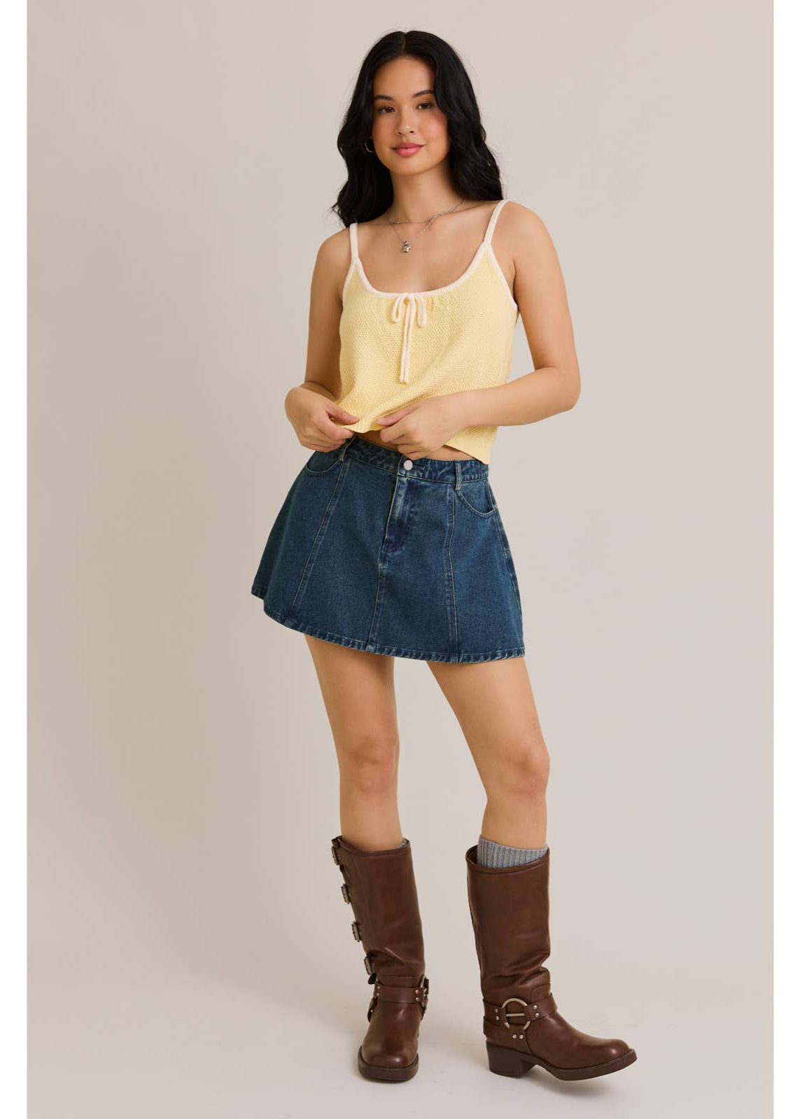 Lemon Drop Knit Tank