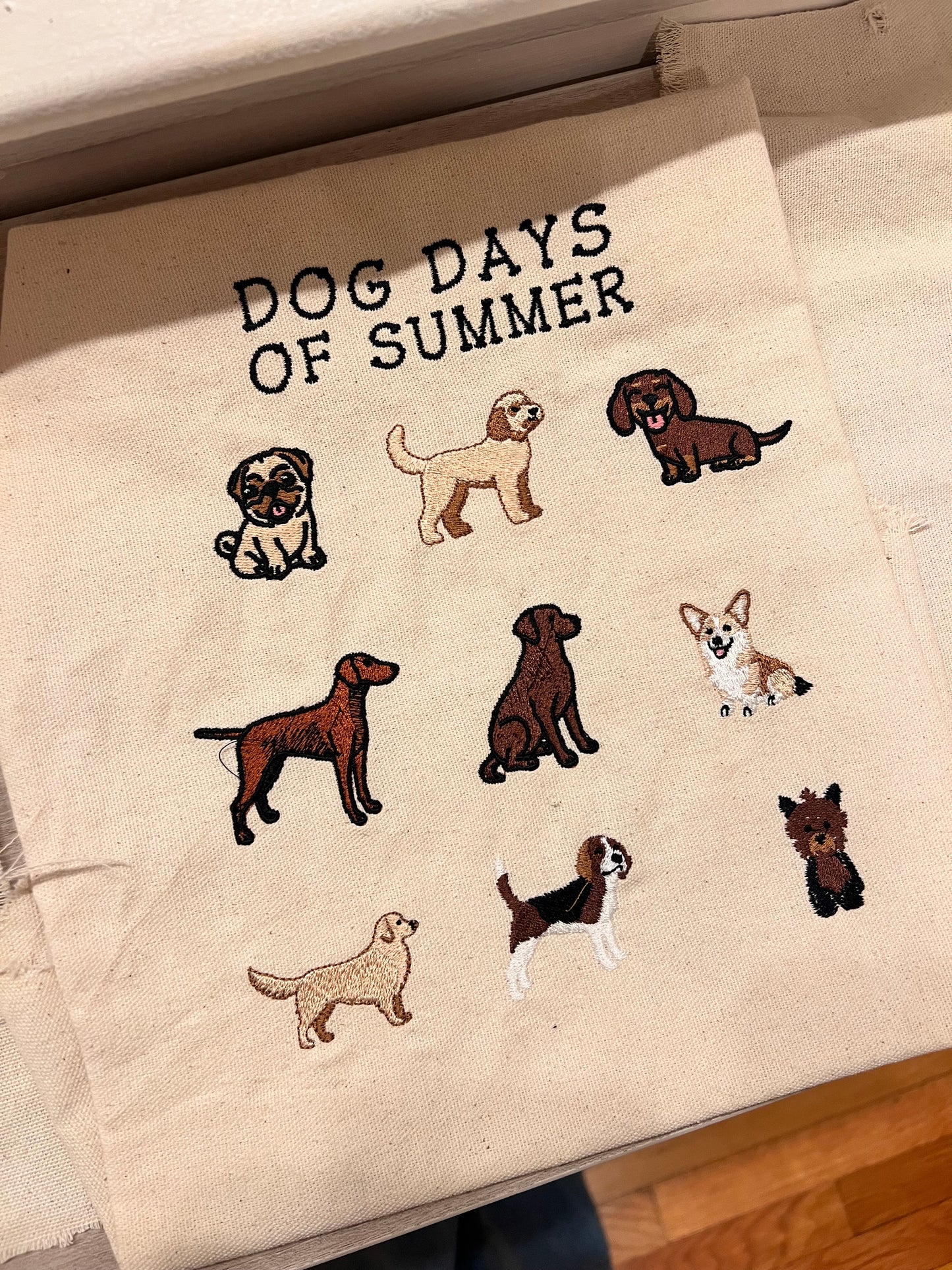 Embroidered Waffle Makeup Pouch