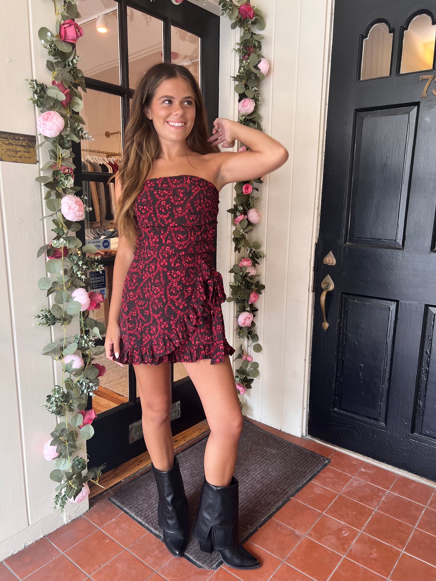 Midnight Rose Wrap Romper