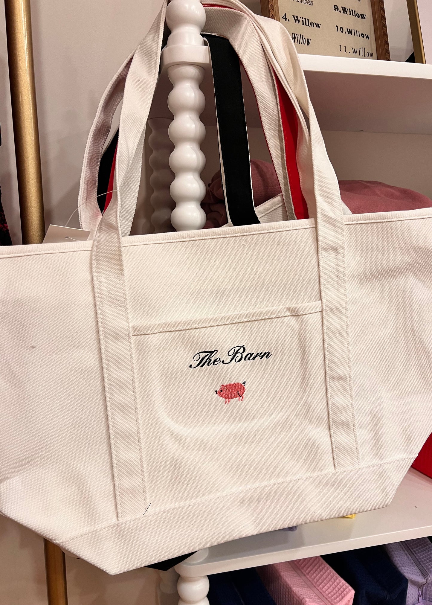“The Barn” Embroidered Tote