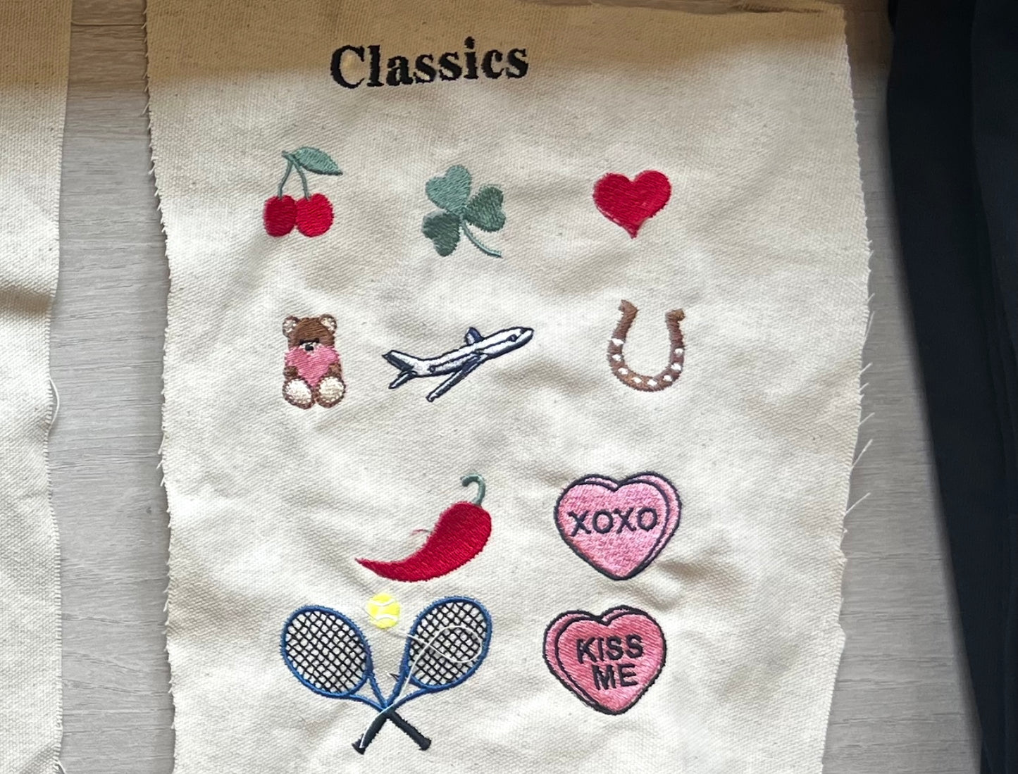 Embroidered Waffle Makeup Pouch