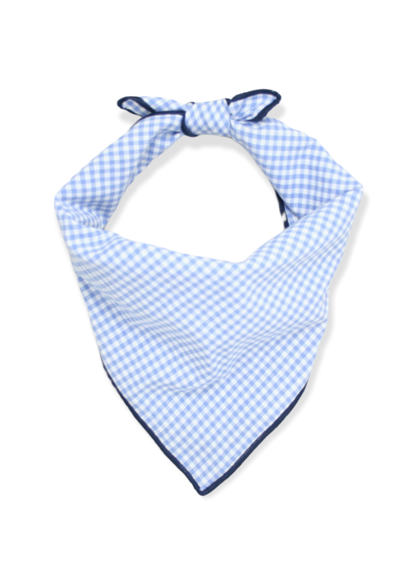Embroidered Dog Bandana : Light Blue Gingham