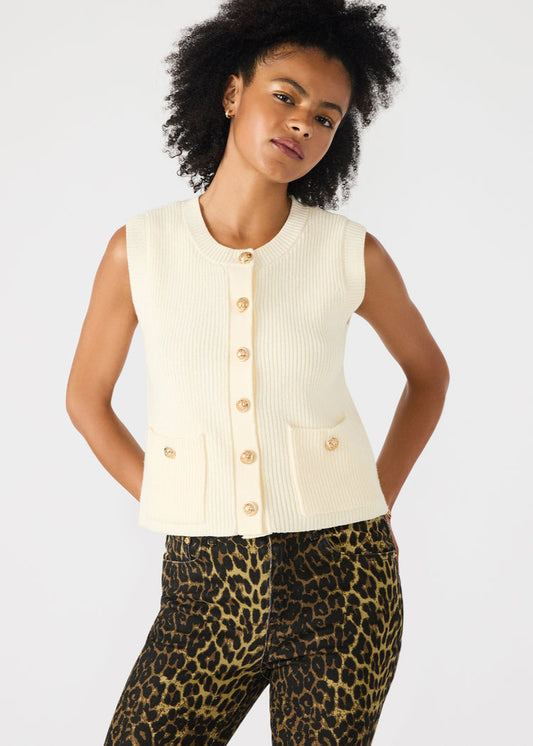Aliya Sweater Vest Cream