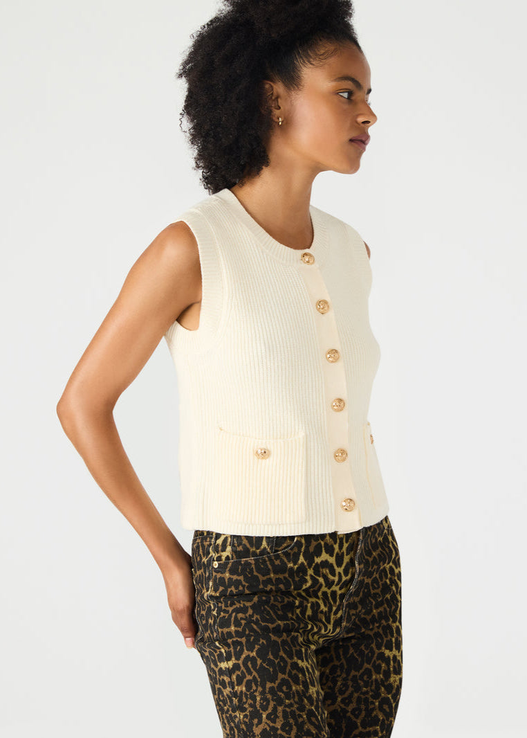 Aliya Sweater Vest Cream
