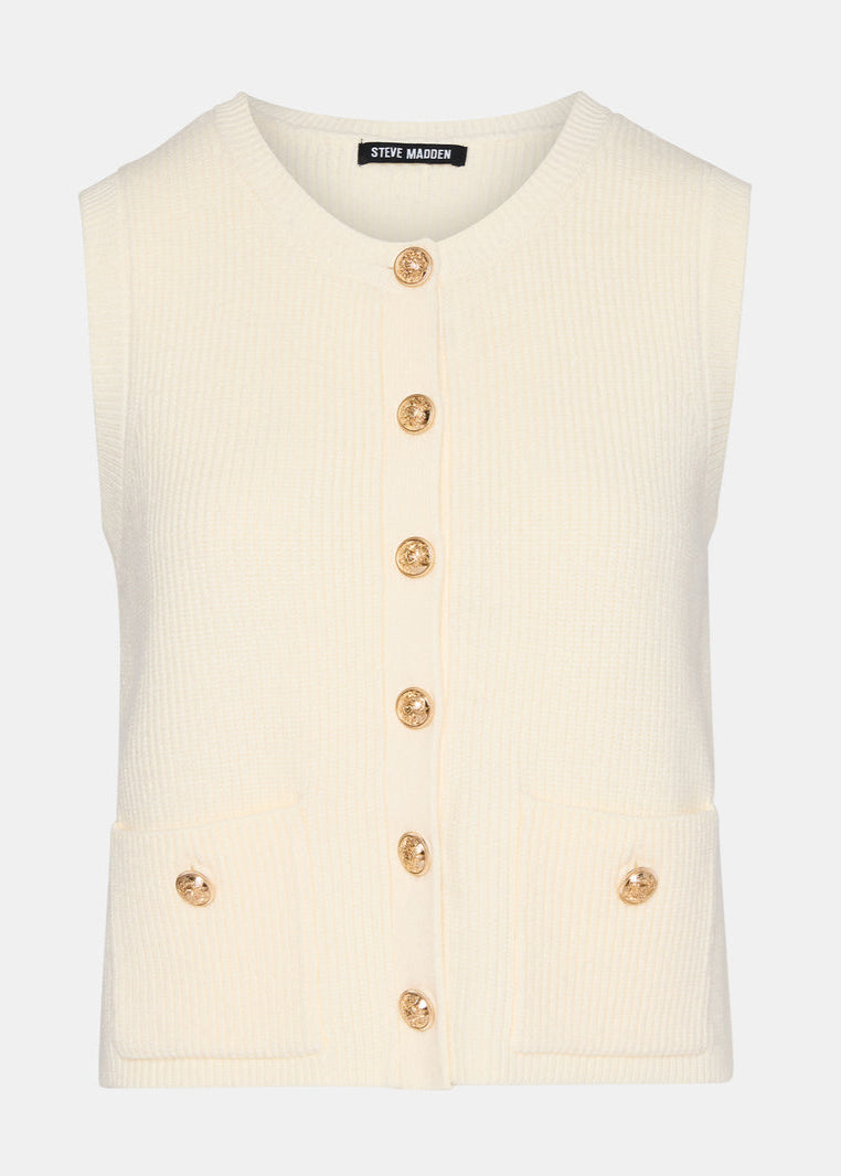 Aliya Sweater Vest Cream