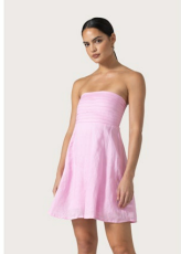 Talia Linen Mini Dress in Slipper