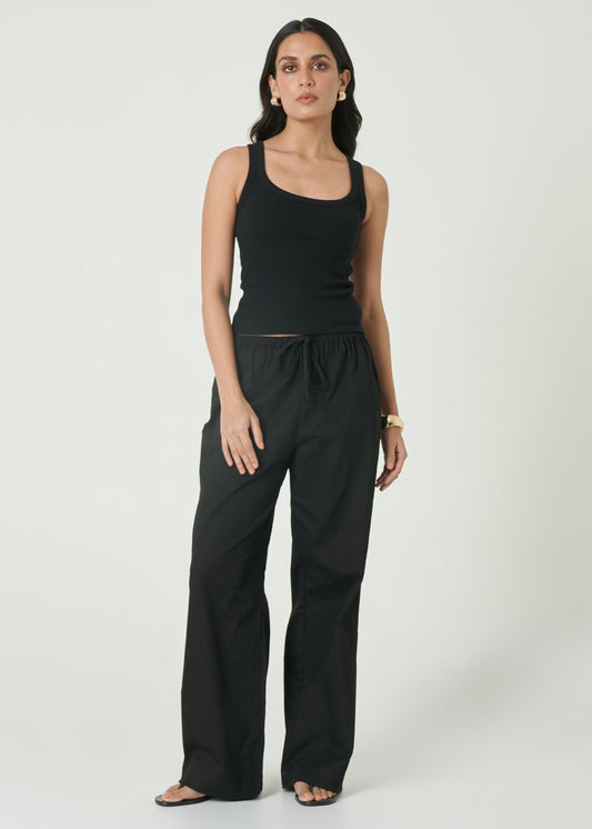 Ribbed Tank Top in black