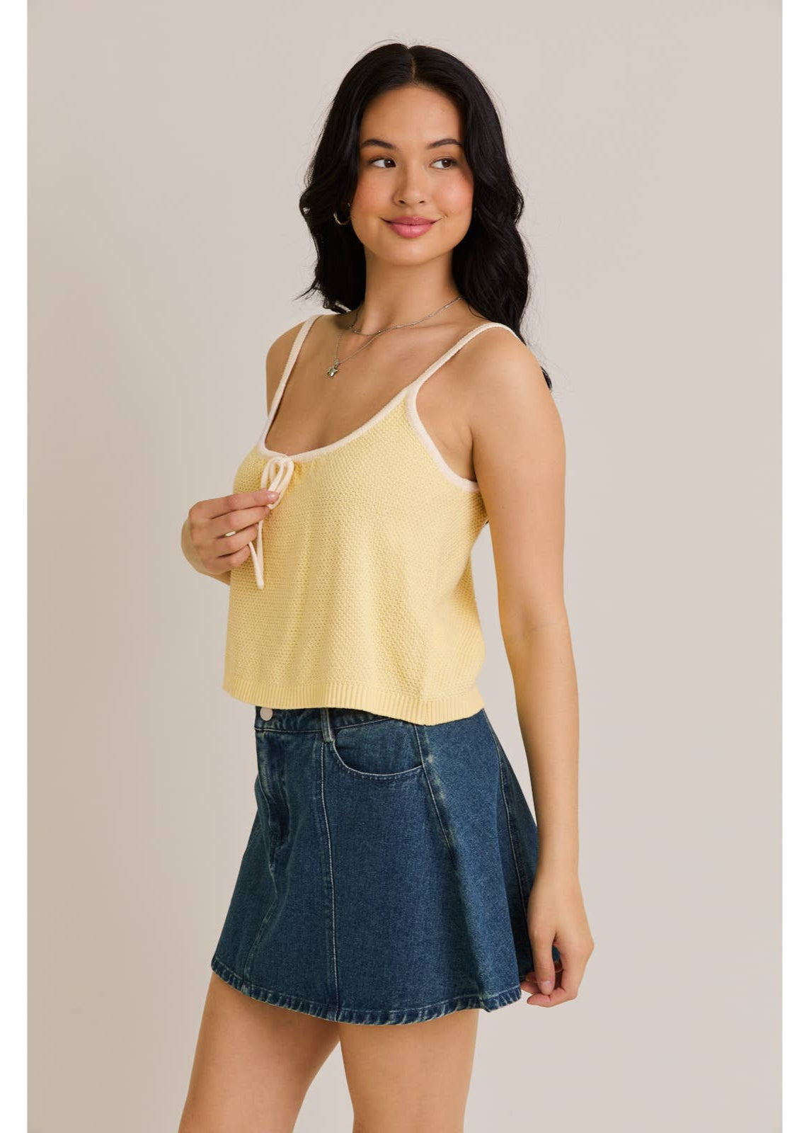 Lemon Drop Knit Tank