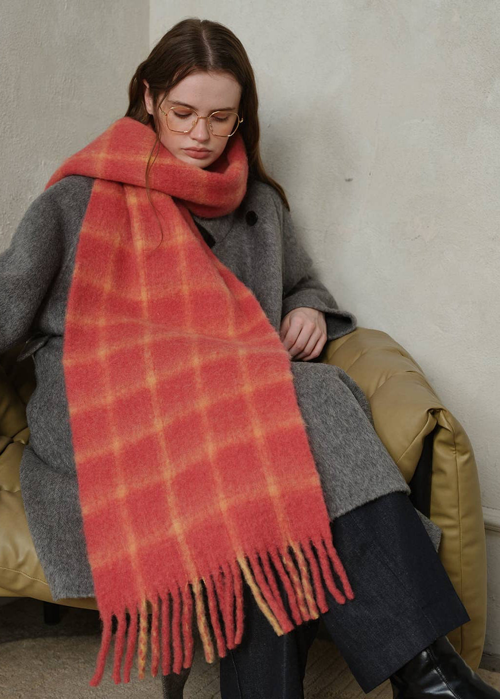 Red Plaid Scarf