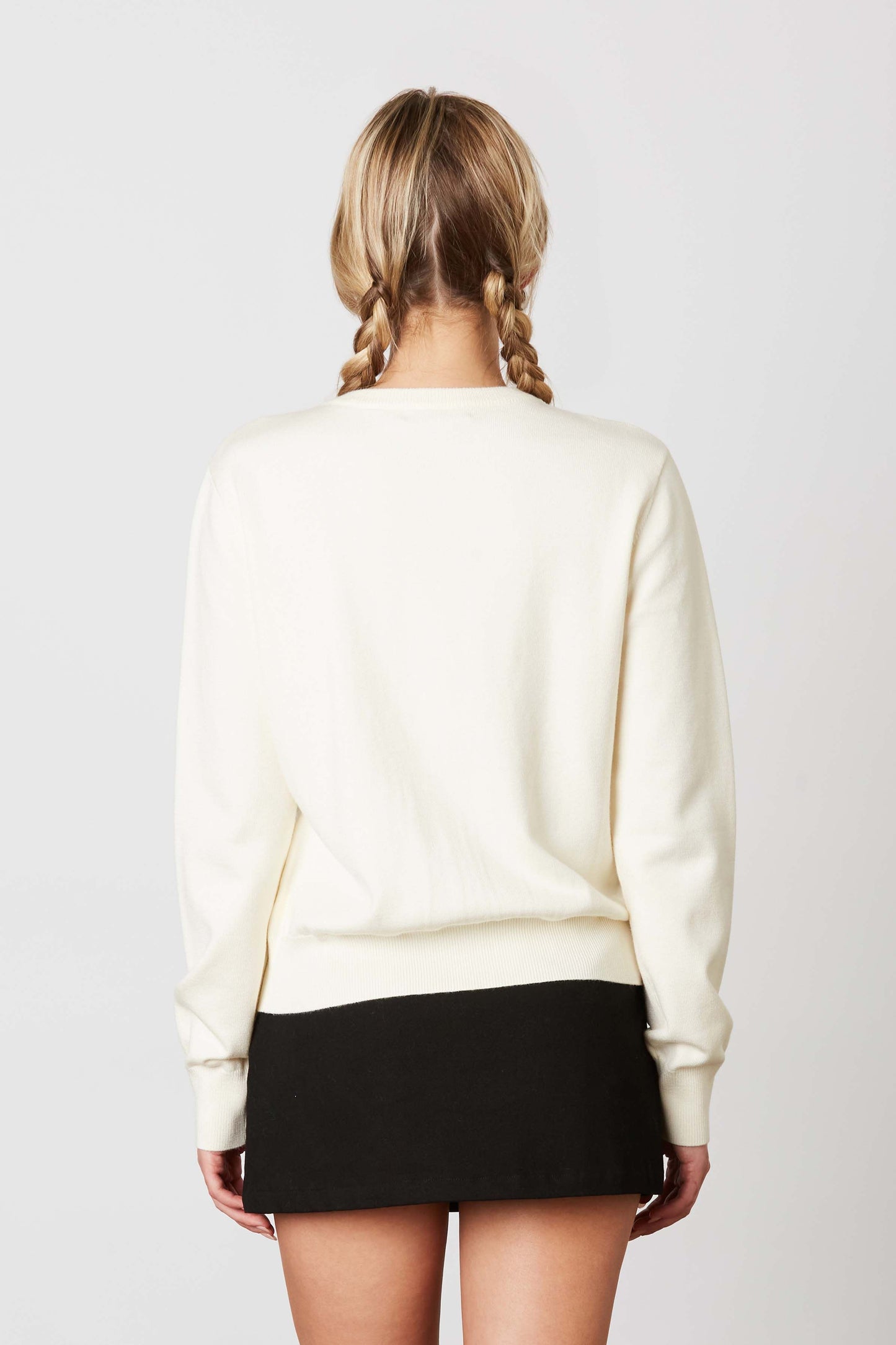 Button Down Cardigan in White