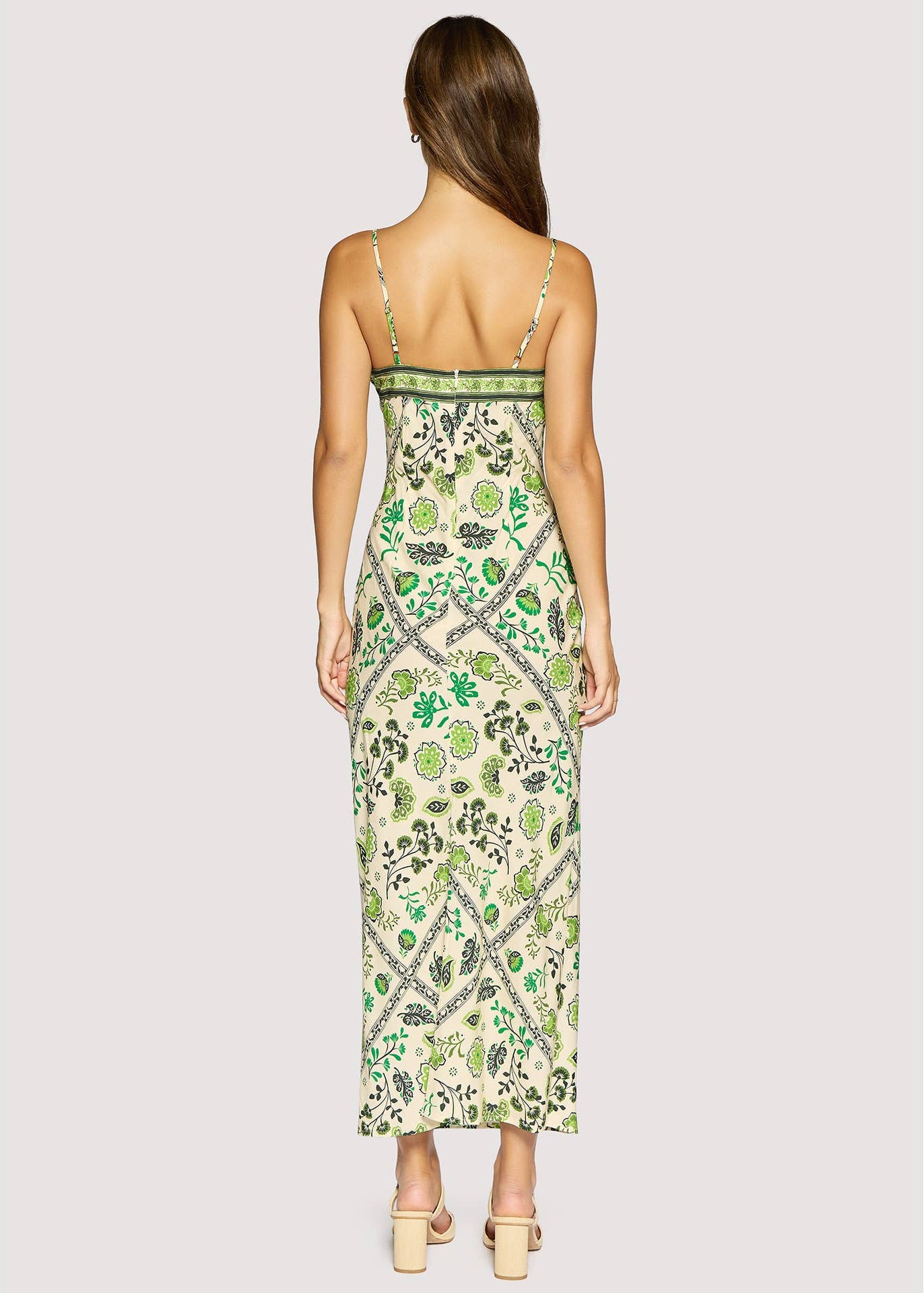 Spring Green Floral Dress