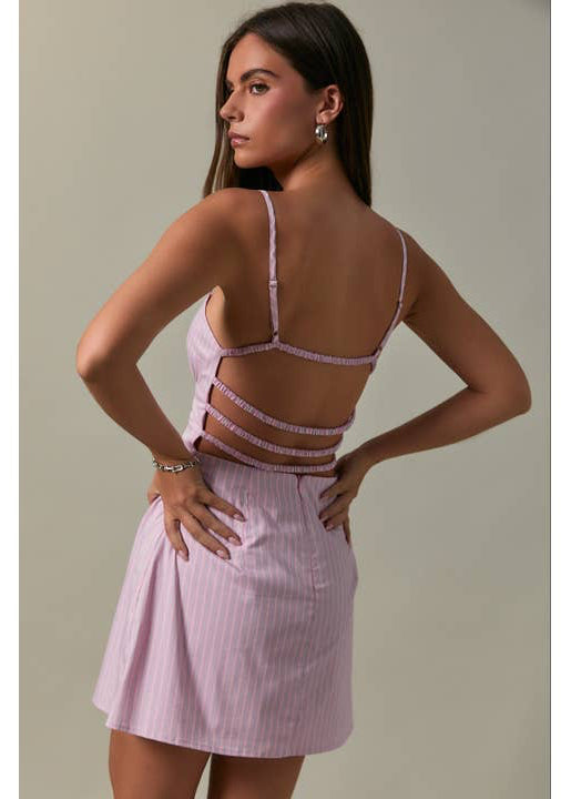Spaghetti Strap Back Mini Dress