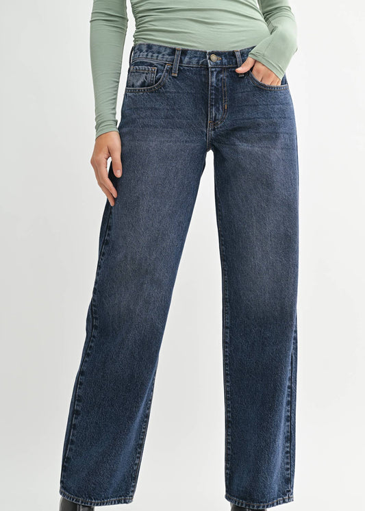 Vintage Dark Wash Low Rise Jean