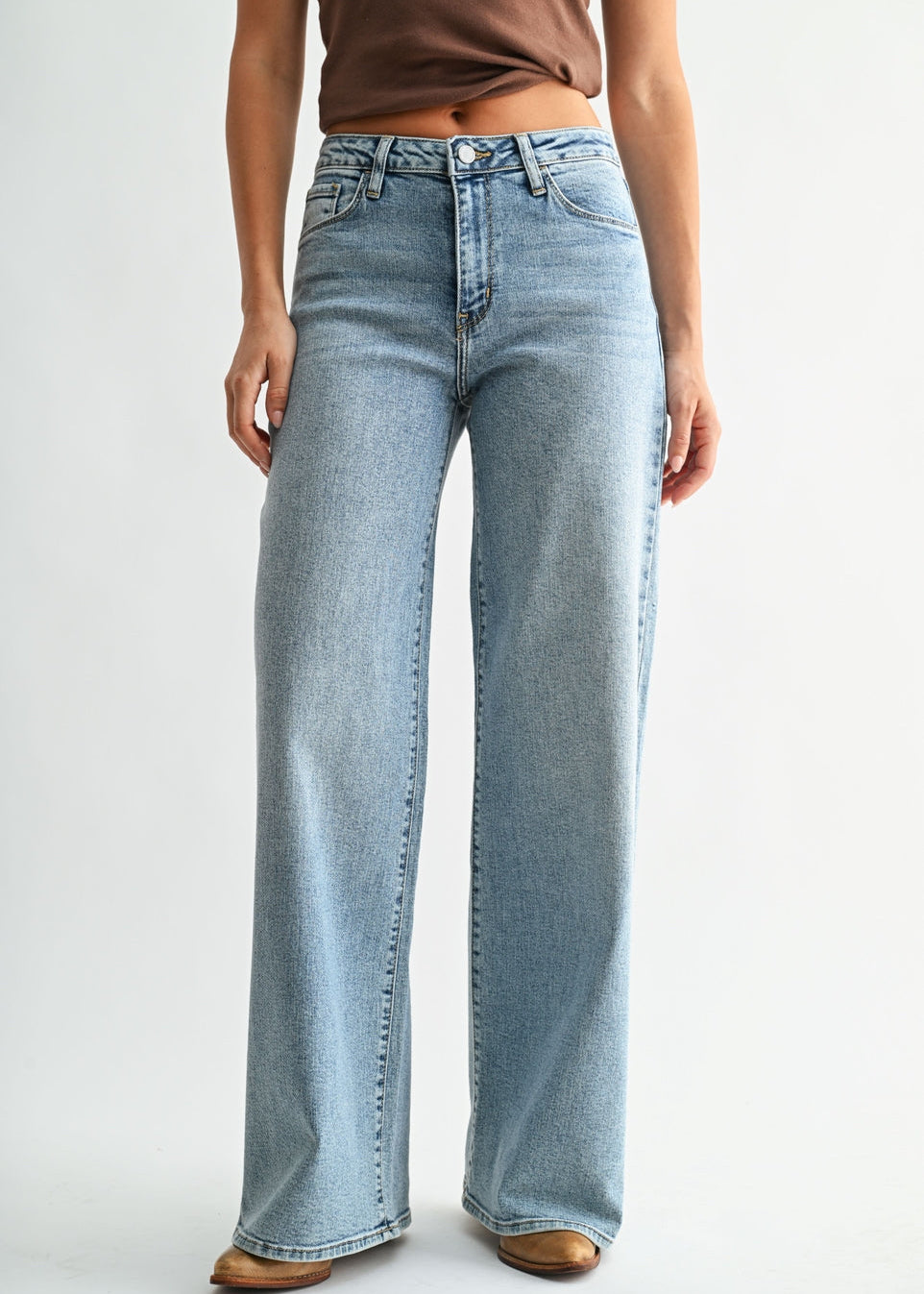 High Rise Stretchy Wide Leg