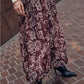 Floral Organza Pleated Circle Midi Skirt