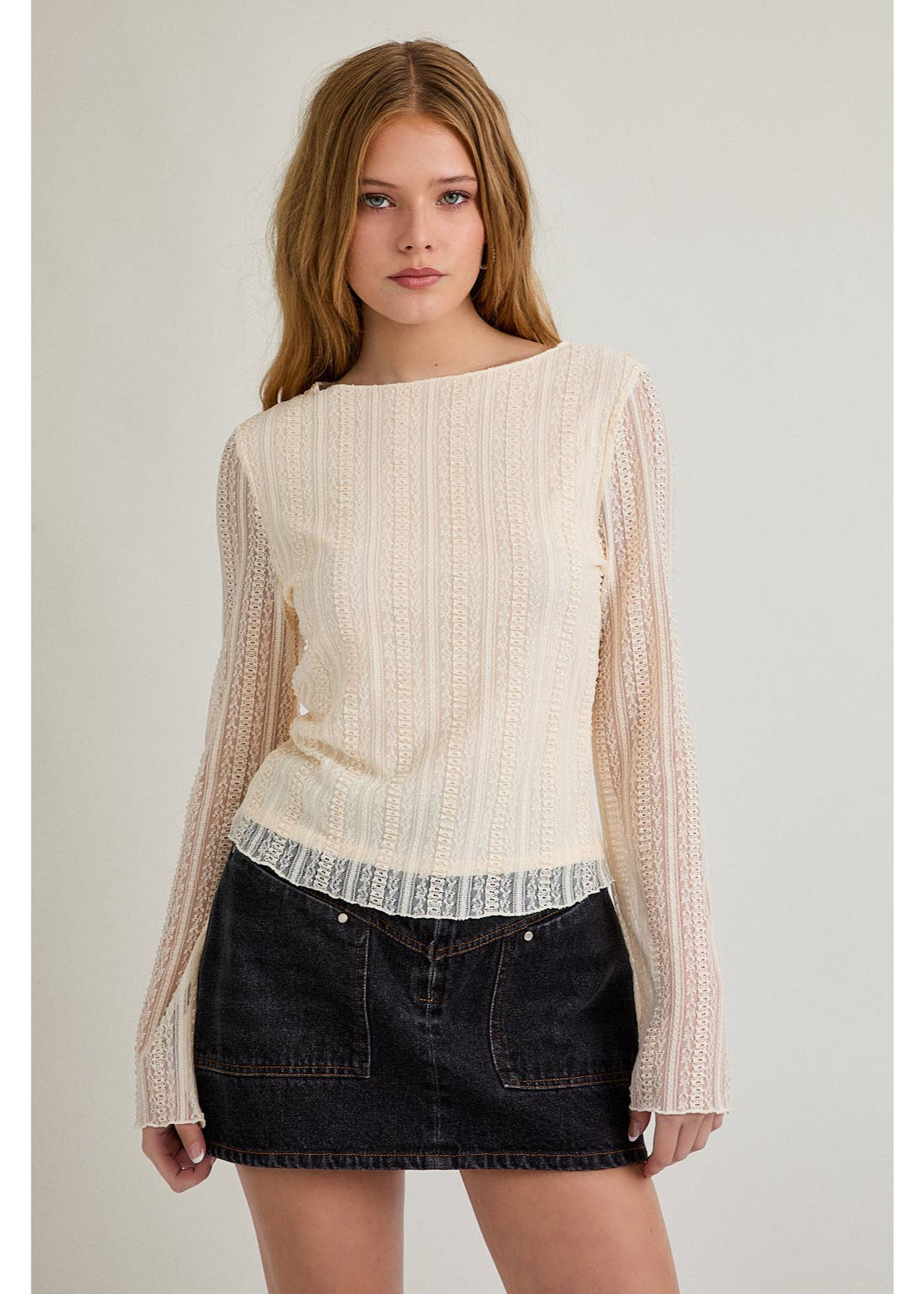 Long Sleeve Top in Lace