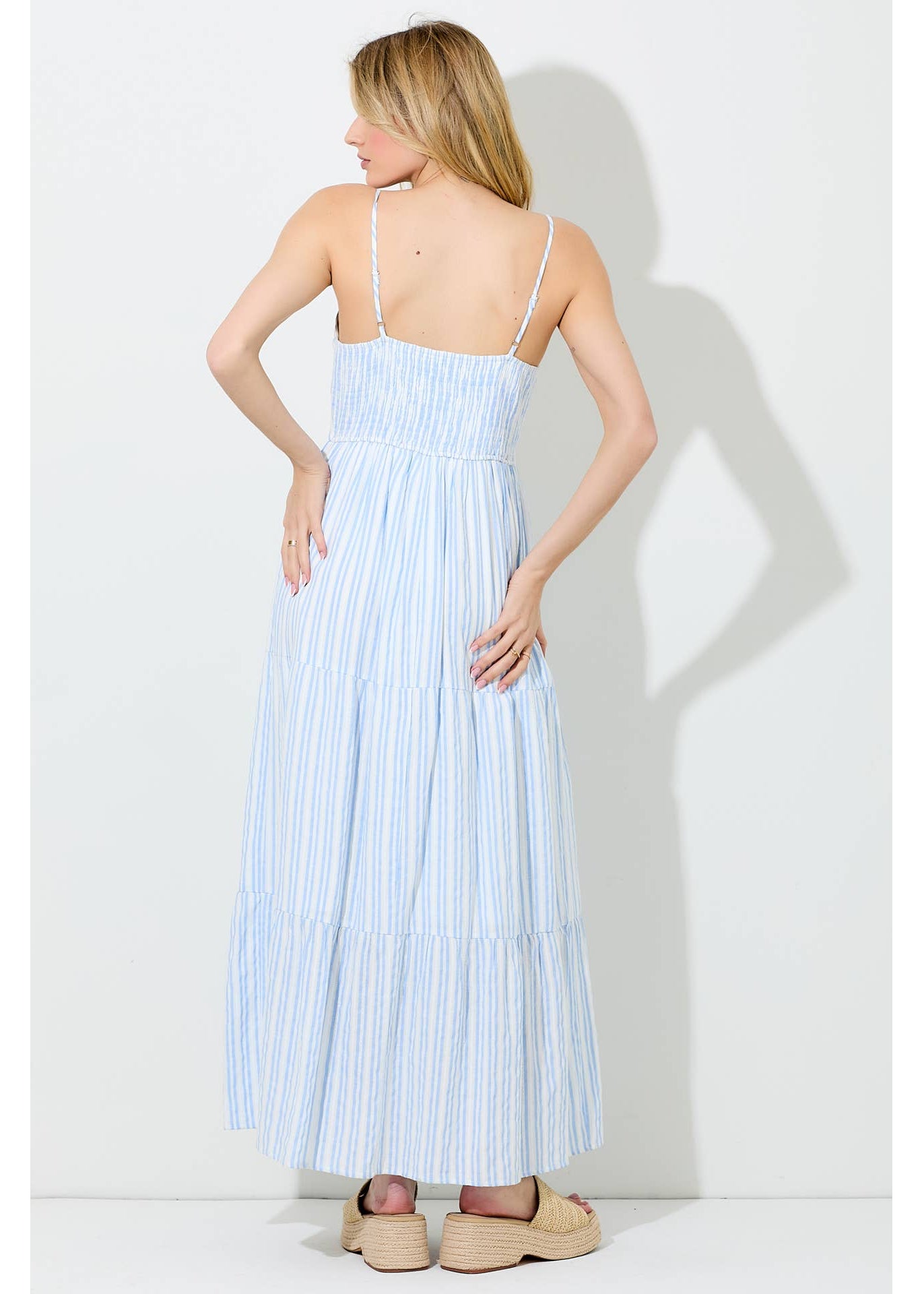 Pinstripe Maxi Dress