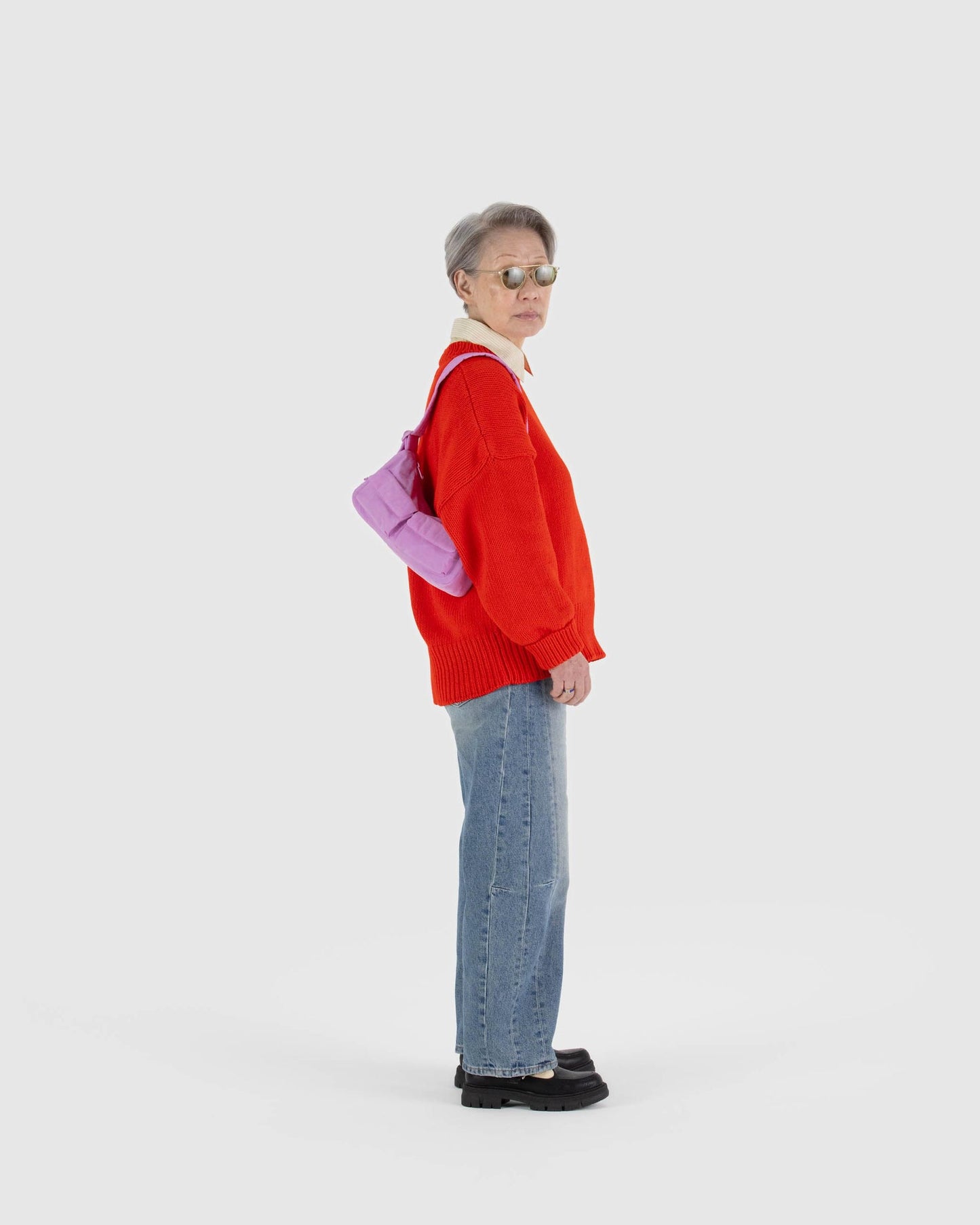 Cargo Shoulder Bag in Peony by Baggu