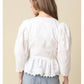 Pintuck Peplum Blouse
