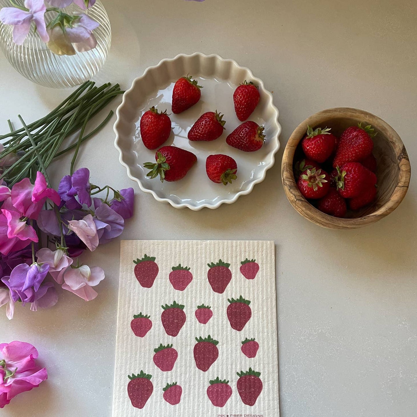 Strawberry Swedish Dishcloth