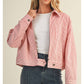 Red & White Striped Zip Up