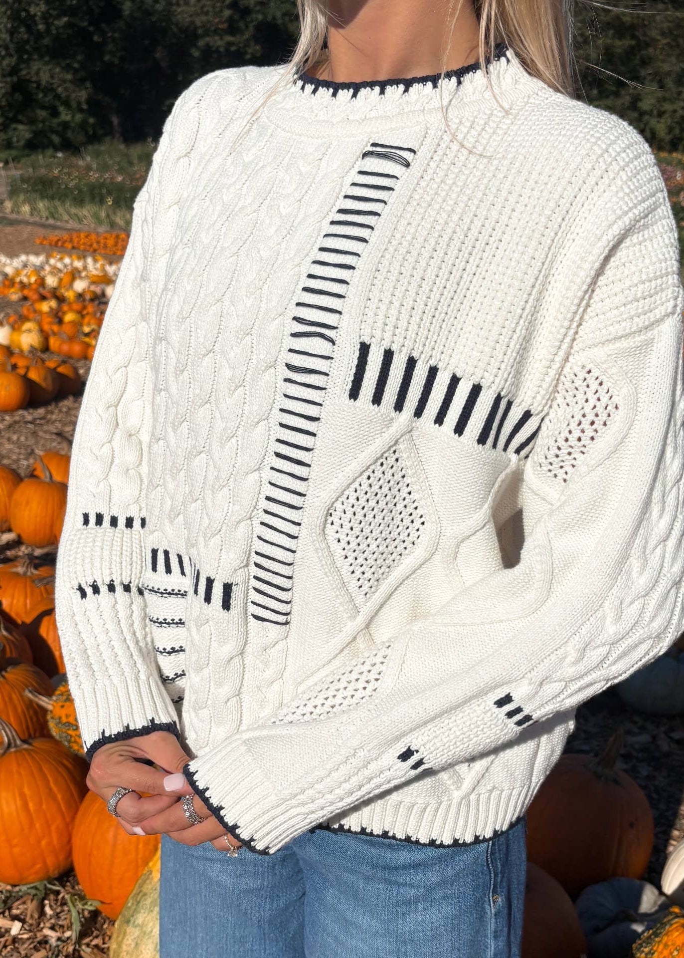 Simple Girly Sweater in Navy