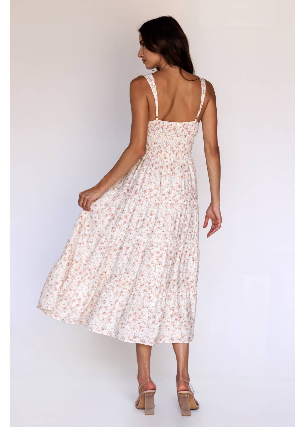 Floral Smocked Midi Dress