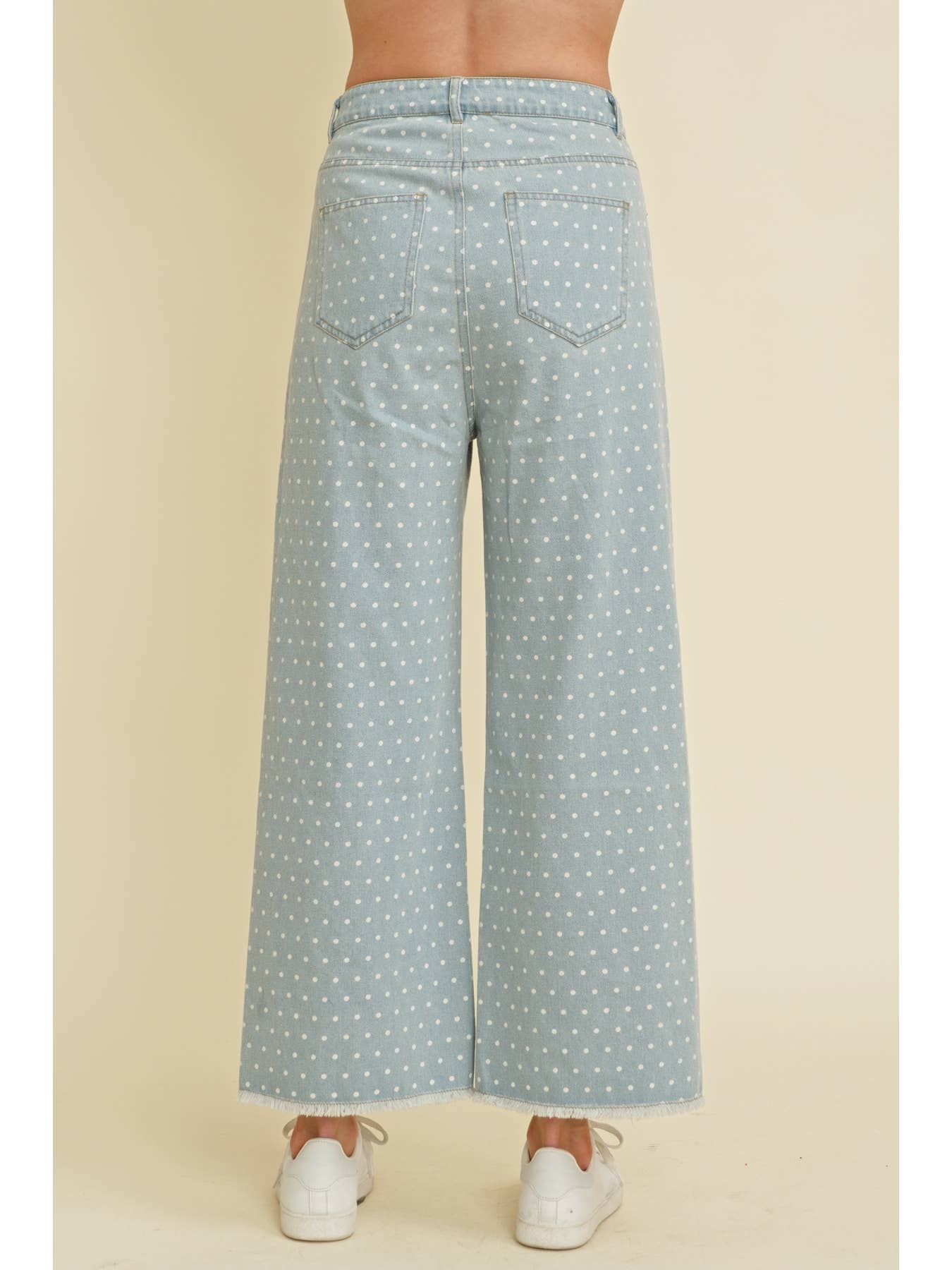 Polka Dot Wide Leg Jean