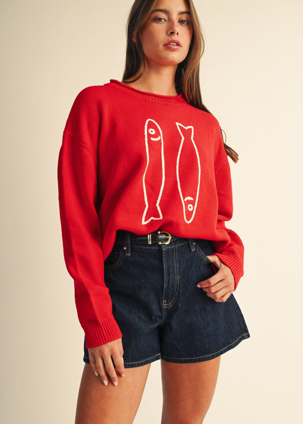 Sardine Sweater in Red