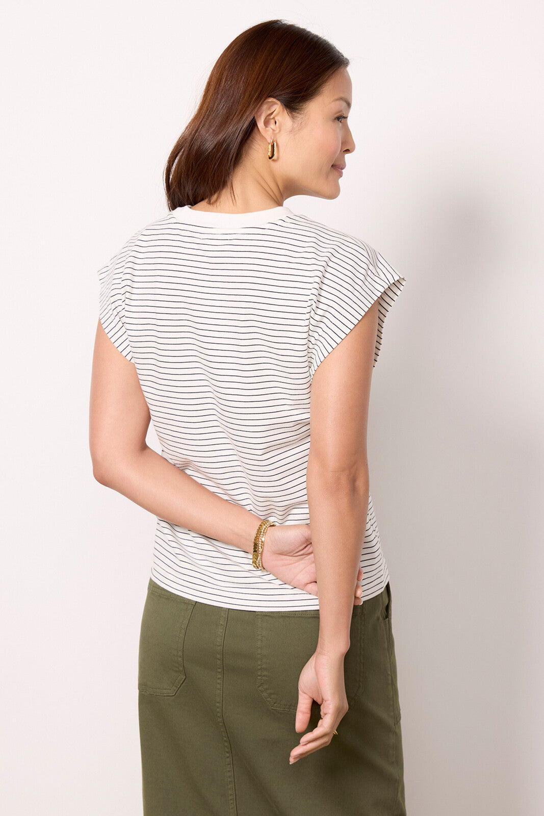 Marina Wide Shoulder Tee by Pistola Denim