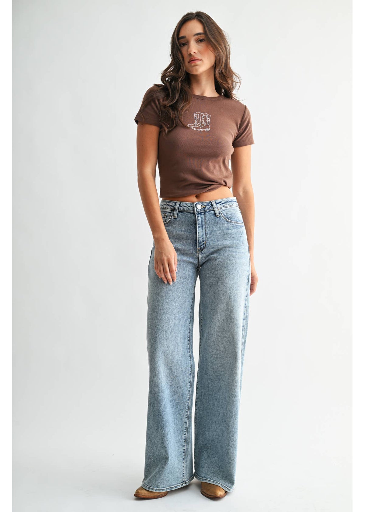 High Rise Stretchy Wide Leg