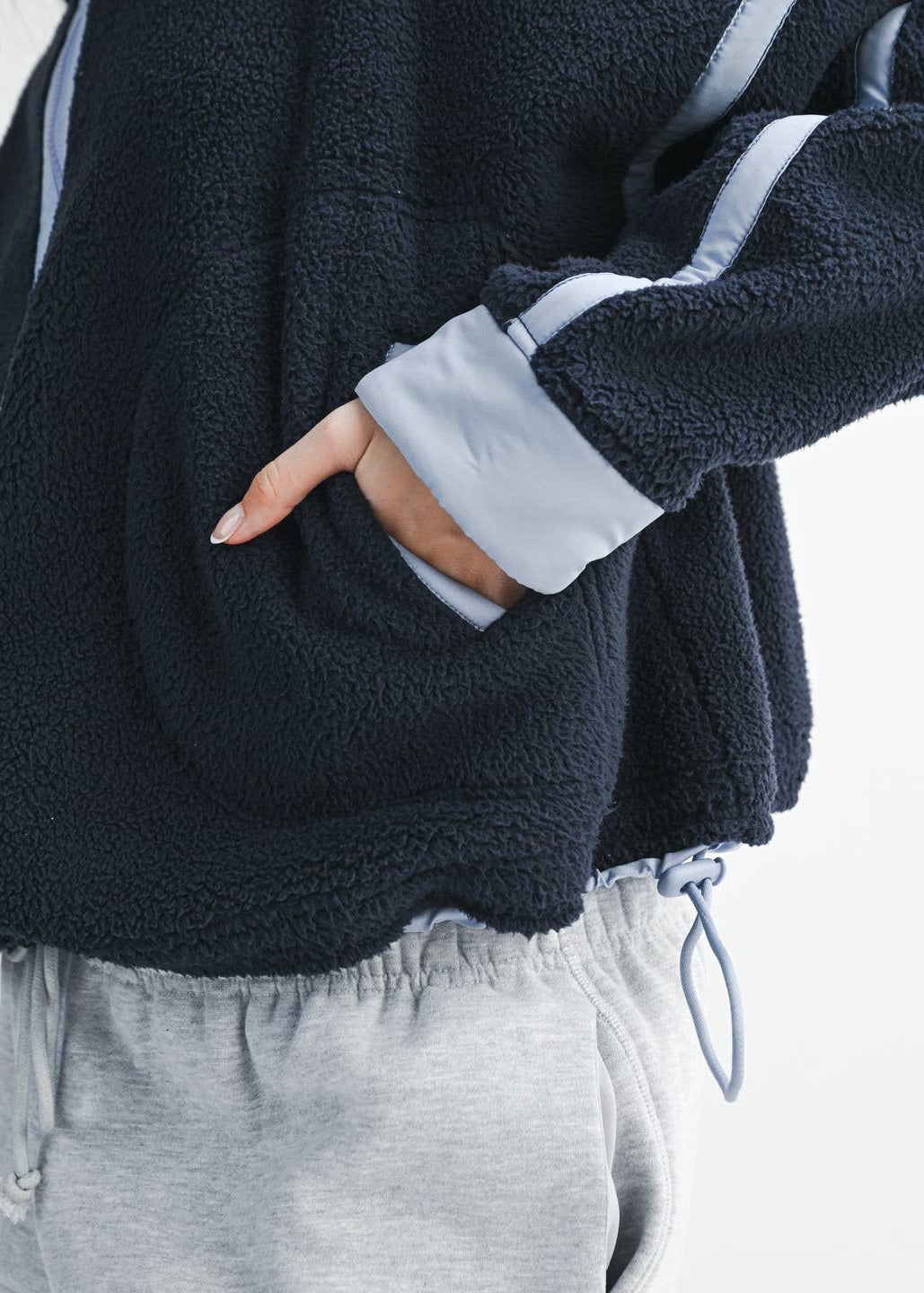 Trim Fleece Half-Zip in Navy