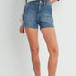 High Rise Utility Cargo Shorts