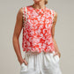 Floral Print Scalloped Top