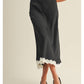 Lace Trim Maxi Skirt