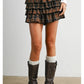 Plaid Tiered Ruffle Mini Skirt