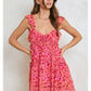 Pink Tiered Ruffle Mini Dress