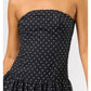 Strapless Polka Dot Tube Maxi Dress