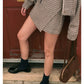 Houndstooth Pattern Mini Skirt