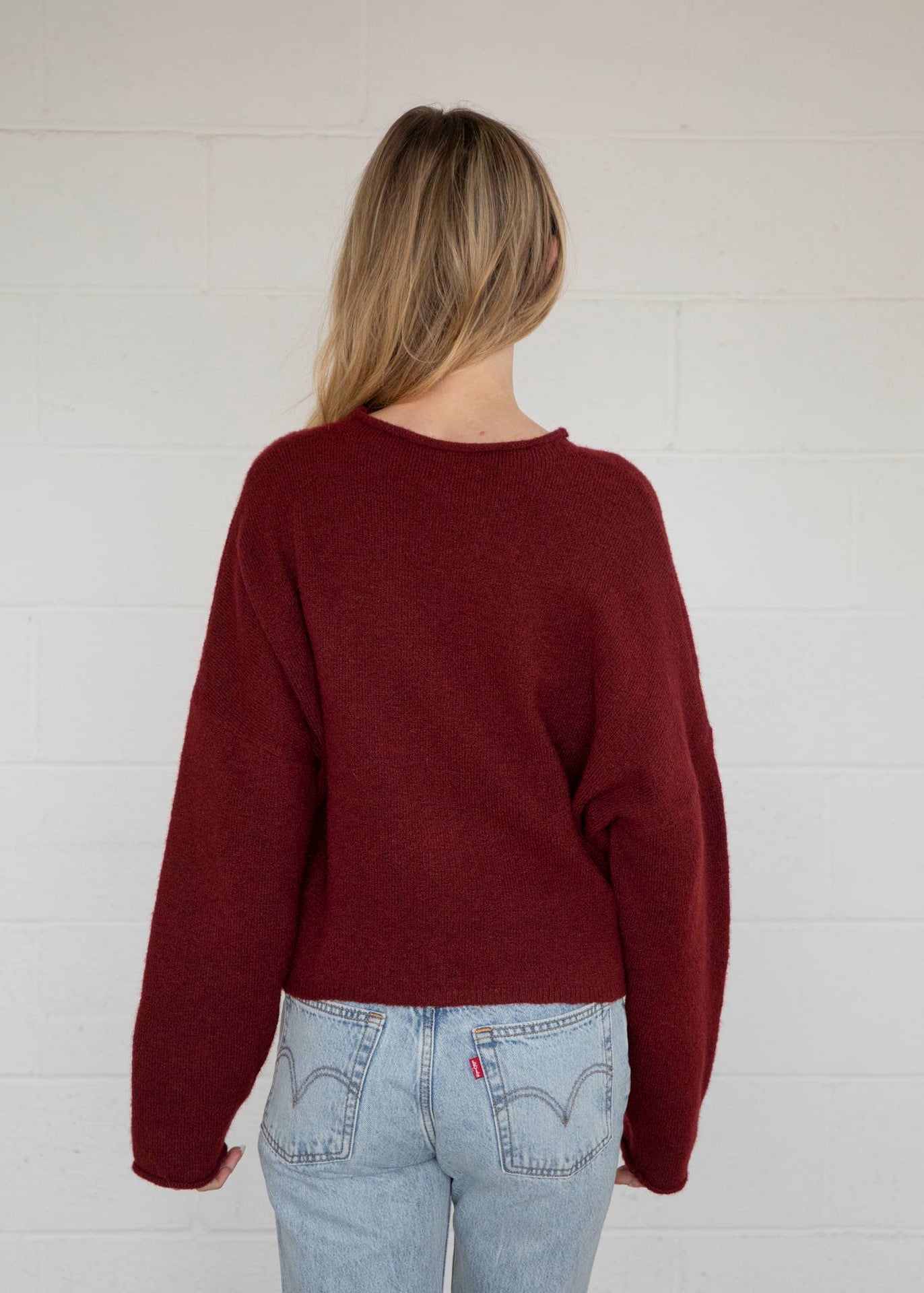 Clara Cardigan in Wine