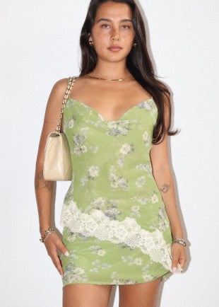 Floral Lace Trim Cami Top